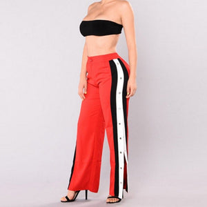 New Arrival Women Cut off Split Side Long Pants