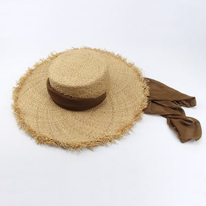 Handmade Weave Raffia Sun Hats for Women