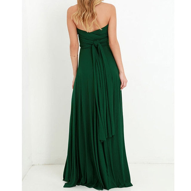 Long Dress Bridesmaid Formal Multi Way Wrap Convertible