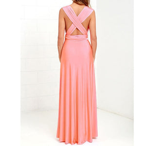 Long Dress Bridesmaid Formal Multi Way Wrap Convertible