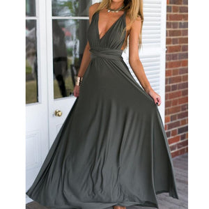 Long Dress Bridesmaid Formal Multi Way Wrap Convertible