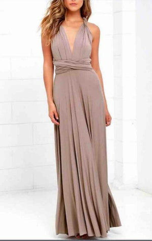 Long Dress Bridesmaid Formal Multi Way Wrap Convertible