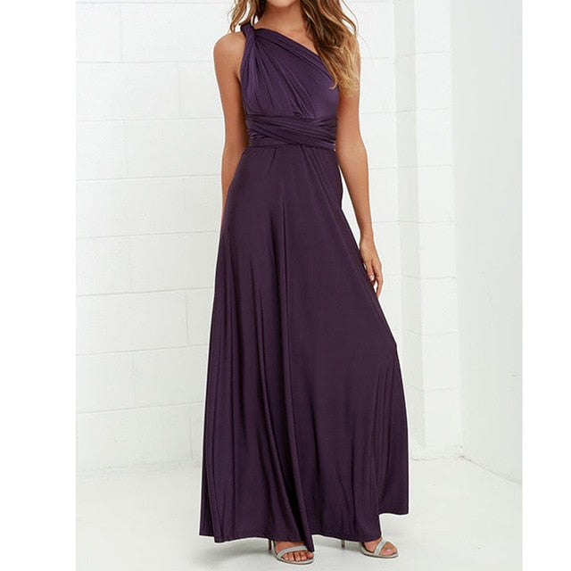 Long Dress Bridesmaid Formal Multi Way Wrap Convertible