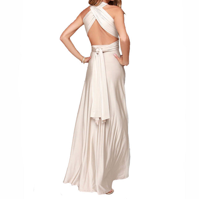 Long Dress Bridesmaid Formal Multi Way Wrap Convertible