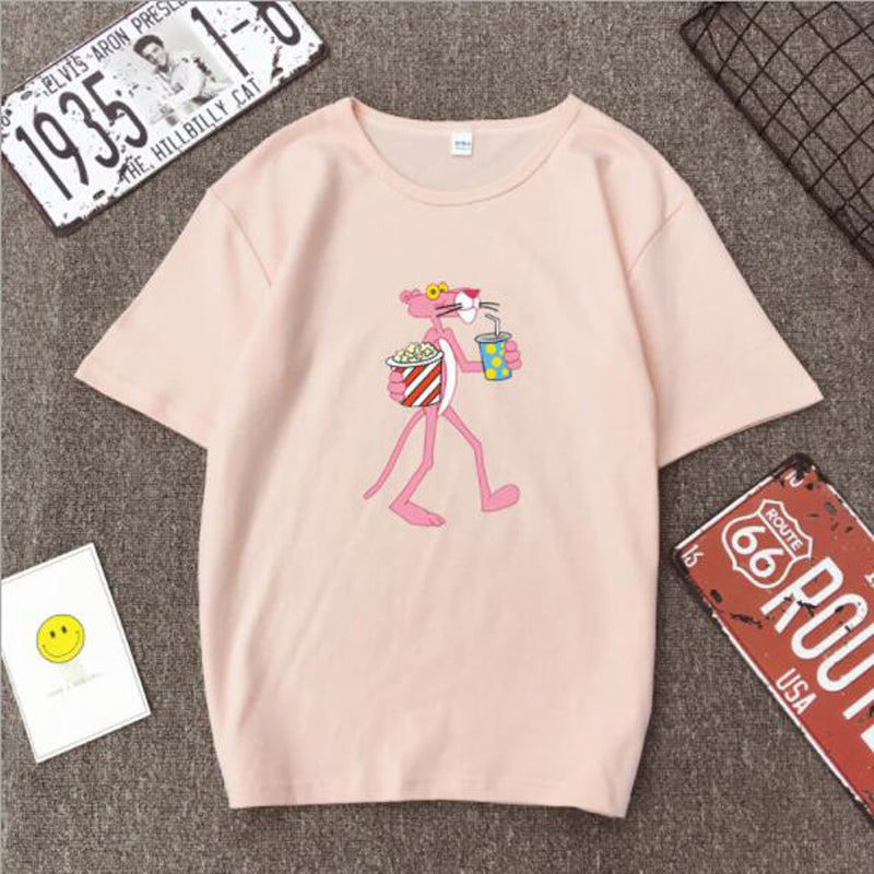 Cute Cartoon Print Women T-shirt