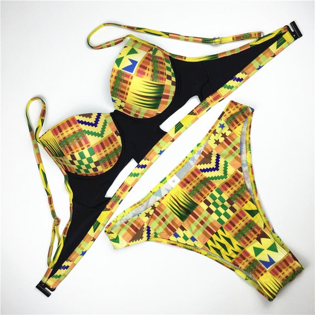 High Cut Swimsuit Brazilian Bikini Push Up