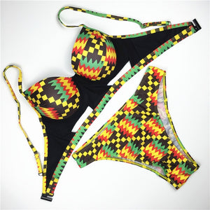 High Cut Swimsuit Brazilian Bikini Push Up