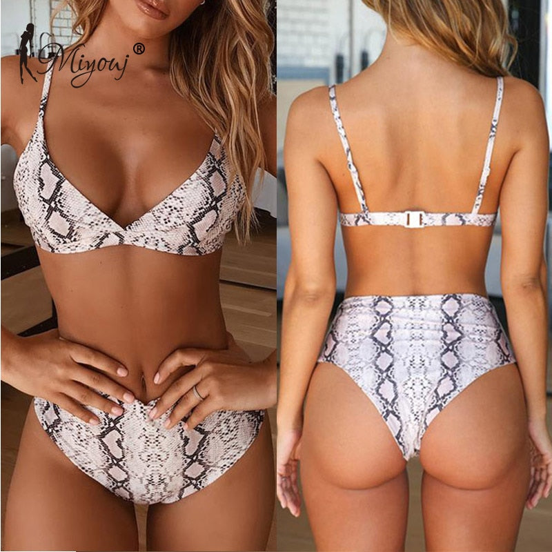 Leopard Bikini High Waist Push Up Swimsuit