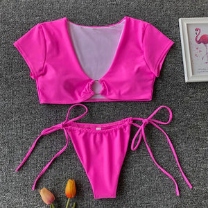 Sports swimwear women bathing suit Brazilian thong bikini 2019