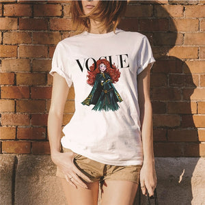 VOGUE Letter Print Women's Tee Tops