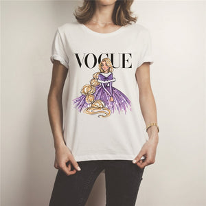 VOGUE Letter Print Women's Tee Tops