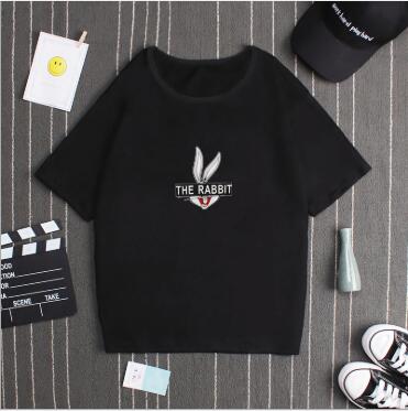 Cute Rabbit Print T shirt Women Spring