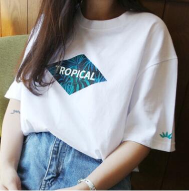 TROPICAL Print Women T-shirt