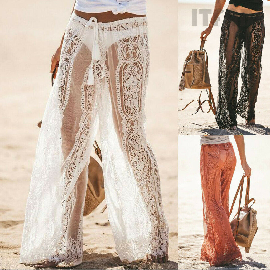 Women Lace Bell Bottom