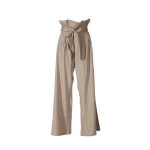 Ladies Bowknot belt Pleated Palazzo Pants