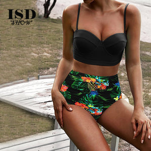 2019 New Bikinis Women Swimsuit High Waist Bathing Suit Plus Size Swimwear Push Up Bikini Set Vintage Beach Wear bathing suit #6