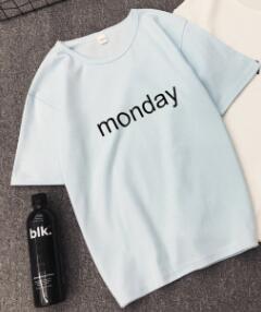 MONDAY Print Women T shirt Spring