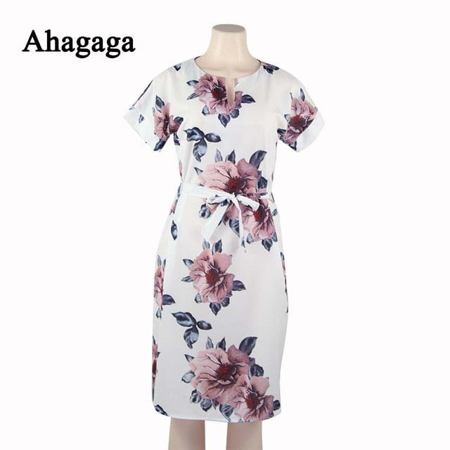 Summer Floral Print Loose Dress